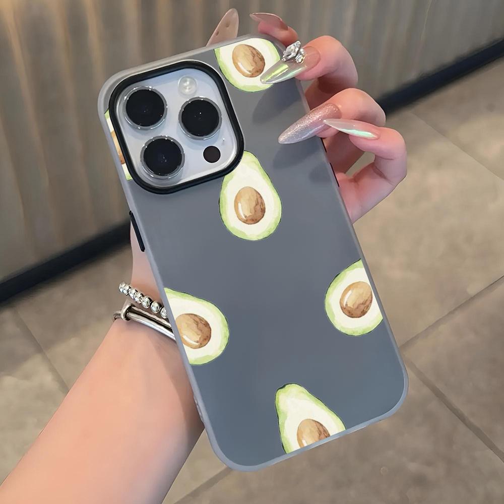 Cartoon Cute Avocado Phone Case Soft Matte Candy For IPhone 17 16 15 14 Pro Max Plus 13 12 11 Transparent Bumper Cover