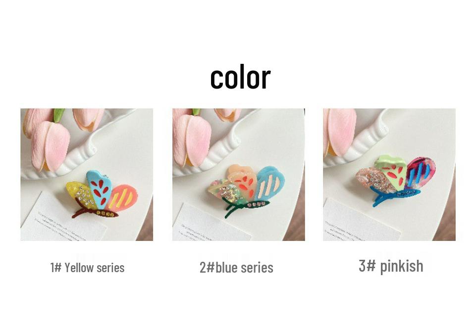 Luxurious Rhinestone Butterfly Hair Clip for Thin Hair