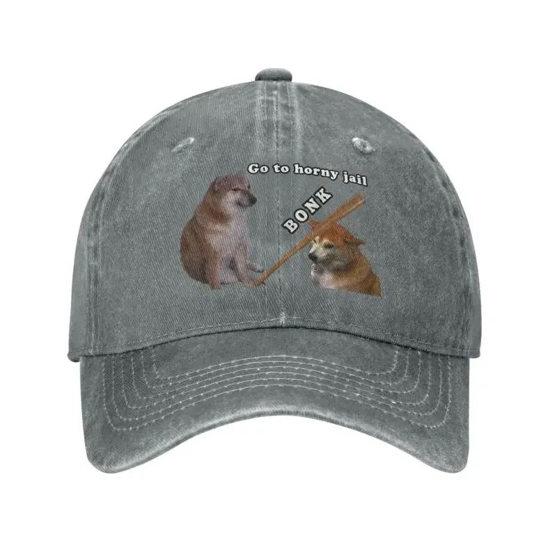 Punk Unisex Cotton Shiba Inu Dog Cheems Bonk Baseball Cap Adult Adjustable Dad Hat Women Men Sports