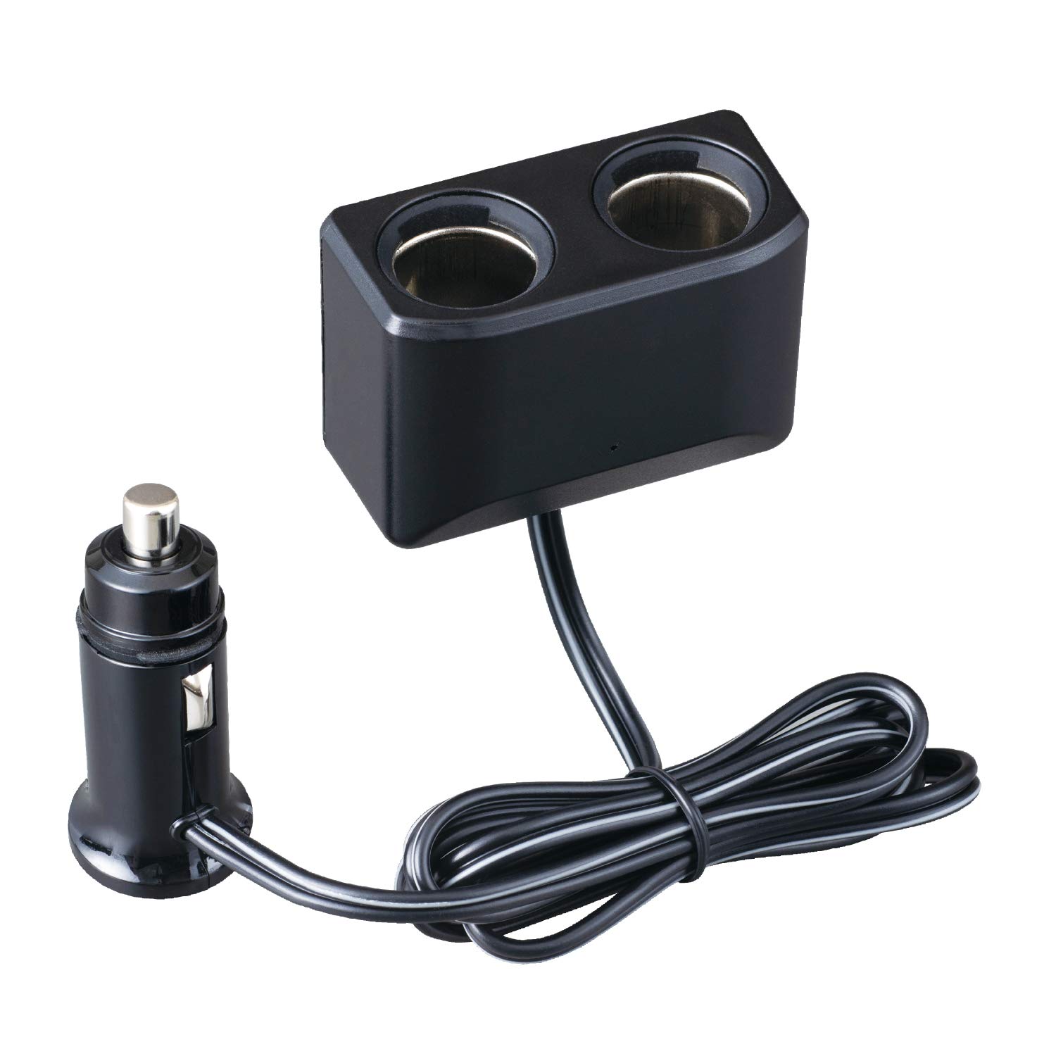 

SEIWA Car Accessories Cigarette Lighter Socket Cord Type Plug 7A 1m Extension/Splitter, 2-Socket F315, Protection, 12V/24V Compatible, Output, Approx. чёрный