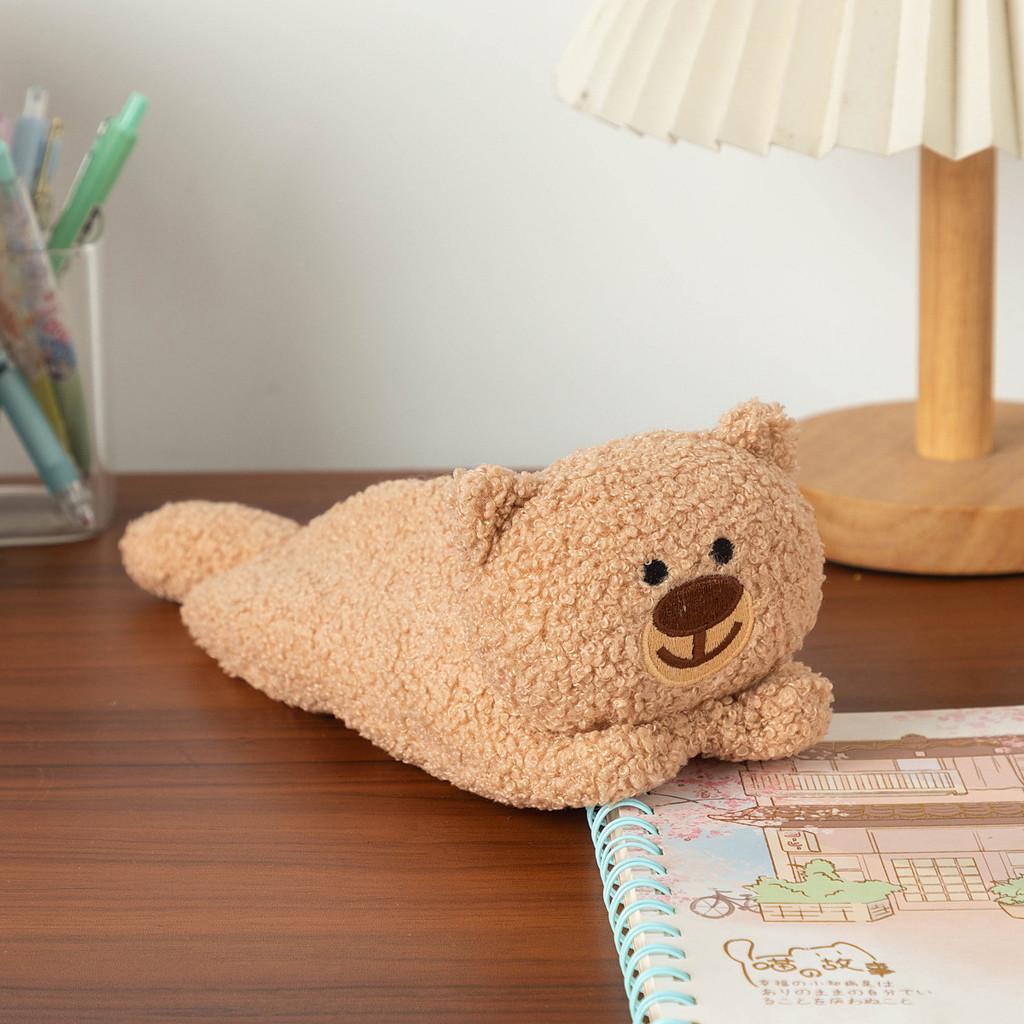 Bear Plush Cute Pencil Case Organizer With Spacious Storage For Kids Teens And