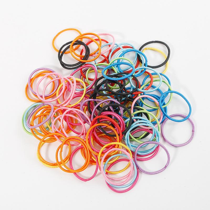Élastique à cheveux superfin: Anneaux à cheveux japonais et coréens minimalistes colorés, 100 pièces