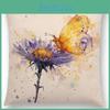 Classic Watercolor Lion Flowers Butterfly Lane Bird Wren Pillow Case With Durable Linen Material