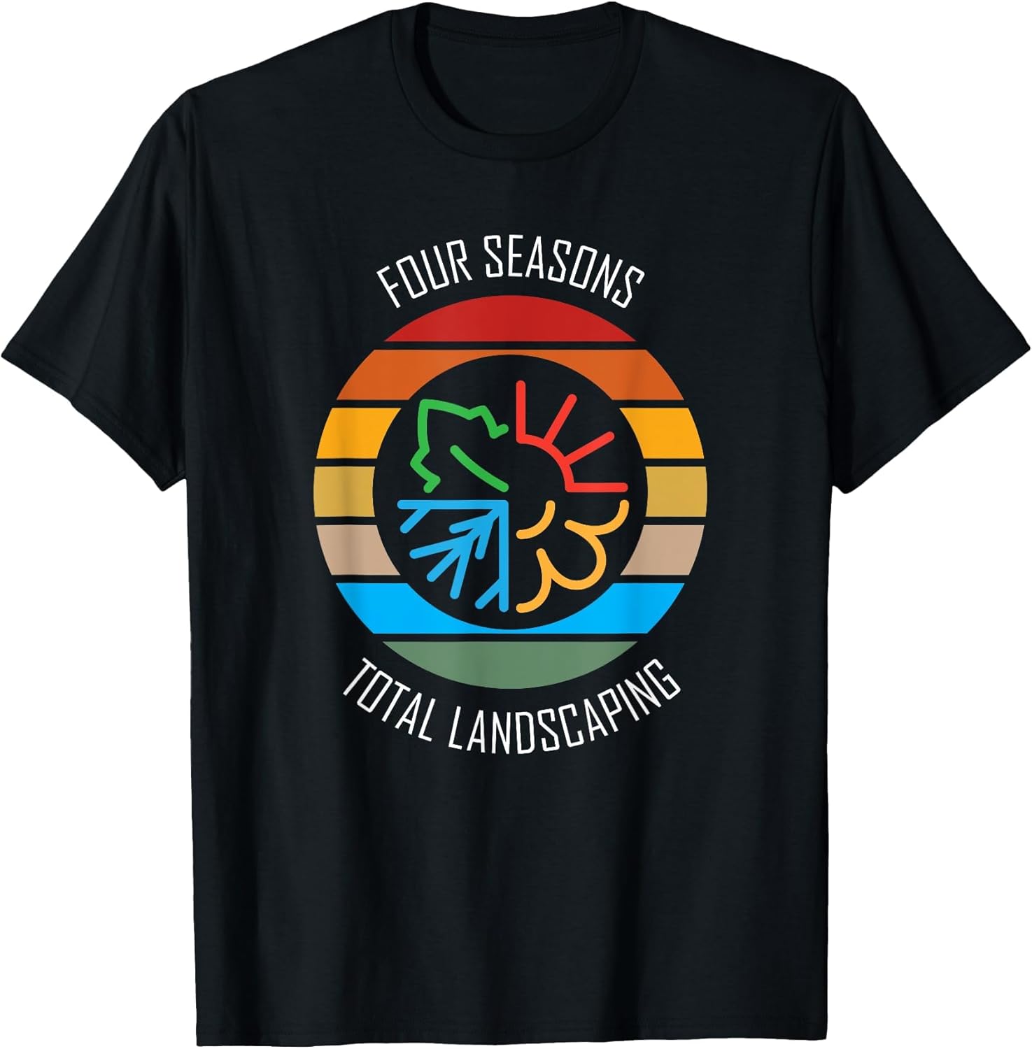Four Season Total Landscaping Sunset Vintage for Gardeners T-Shirt S разноцветный