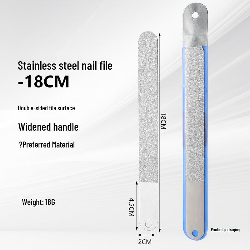 Stainless Steel Double-Sided Nail File and Shaper Tool