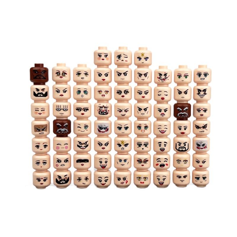 28 Expression Head Jt007D Figurine Head Facial Accessories Children'S Assembled Building Block Toy Small Particles
