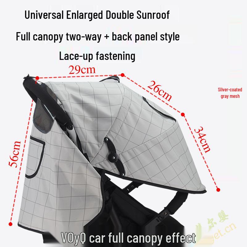 Universal Baby Stroller Sunshade Canopy with Pockets