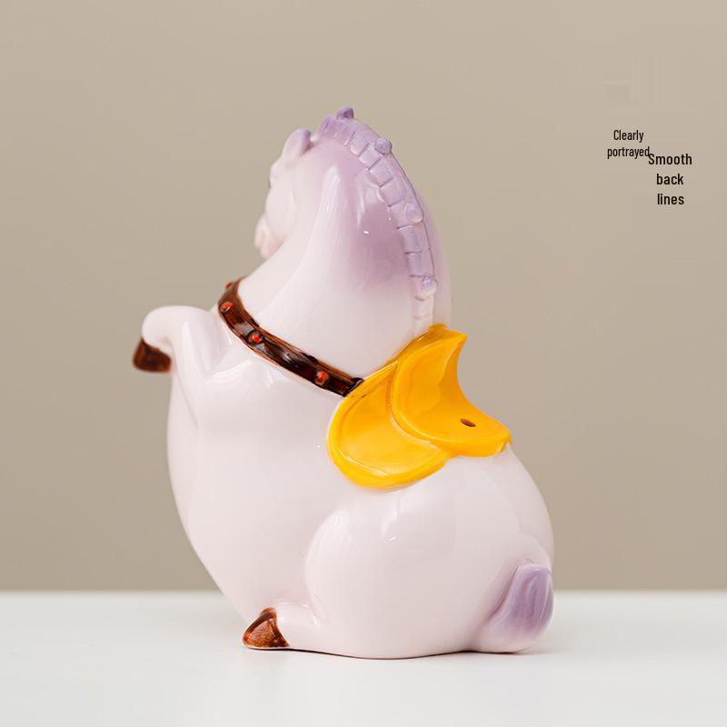 Cherry Blossom Pink Tang Horse Ornament