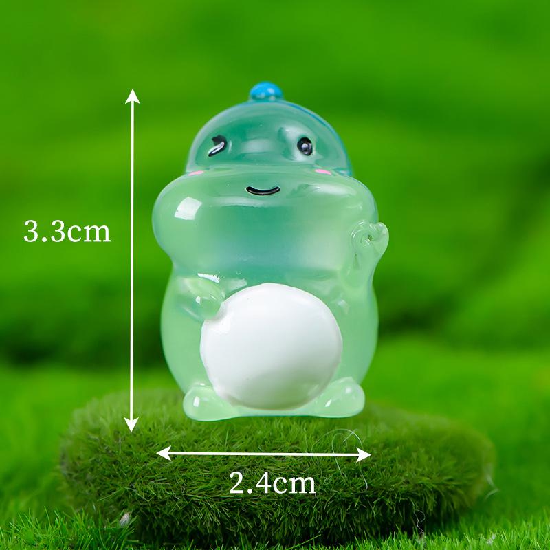 Micro Landscape Decoration Cartoon Cute Color Luminous Dinosaur Resin Decoration Desktop Car Decorative Arts and Crafts Accessories