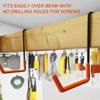 Heavy Duty Iron Garage Storage Hooks Anti Slip Rubber Coating For Hanging Tools Ladders Bikes Garden Supplies