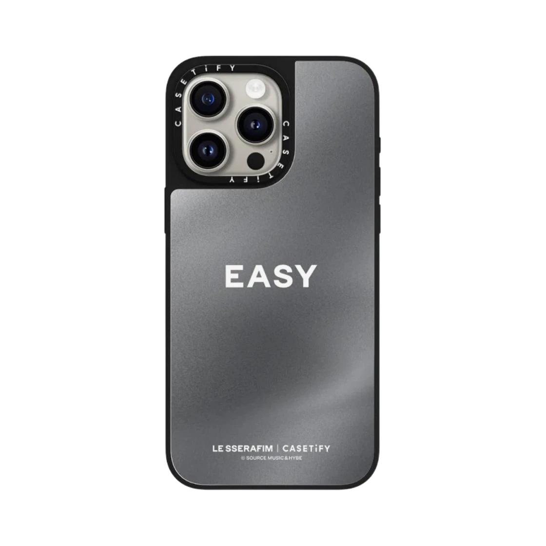 Casetify x LE SSERAFIM iPhone EASY Sheer Myrrh Magsafe Case Silver Mirror Black Bumper ONE SIZE