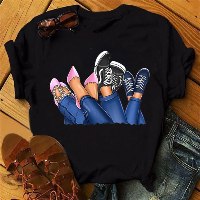 Women Fashion Love Family Short Sleeve T Shirt Mama Mom Mother Tshirts Cartoon Graphic T Top Lady Print Female Tee Shirt