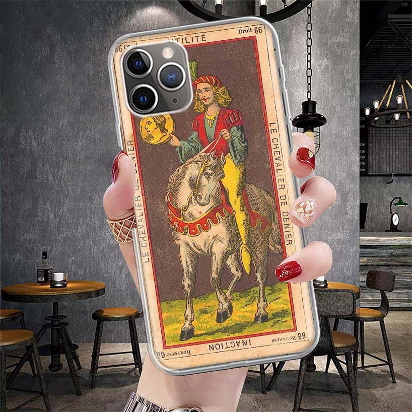 Tarotkarten Reading Kunst Weiche Handyhülle Für IPhone 11 17 Air 16E 16 Pro Max 15 + 14 Plus 13 Mini 12 Apple 7 SE 8 Fundas Coque 11