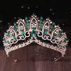 DIEZI Baroque AB Rinestone Tiara For Women Wedding Party Luxury Elegant Bridal Bride Crystal Crown Hair Accessories Jewelry