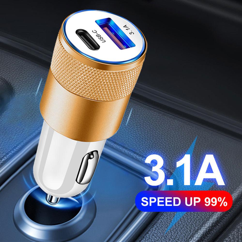 USB Adapter Fast Super Car 66W Car Charger Cigarette Lighter PD USB Car Charger Auto Parts Accessories For iPhone Xiaomi Samsung