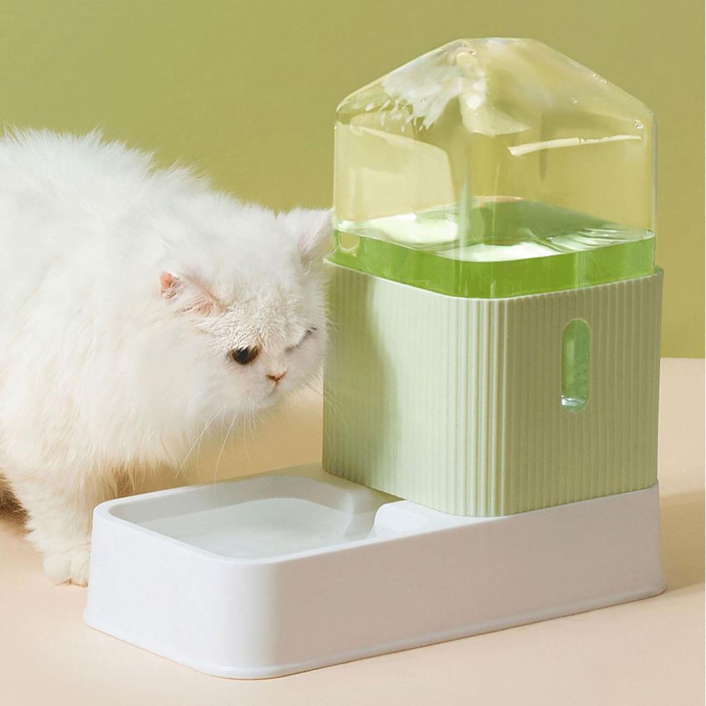 Gravity Pet Feeder and Water Dispenser Removable Fully Enclosed Waterer Feeder Dog Automatic Feeder Set for Pet 3.5L