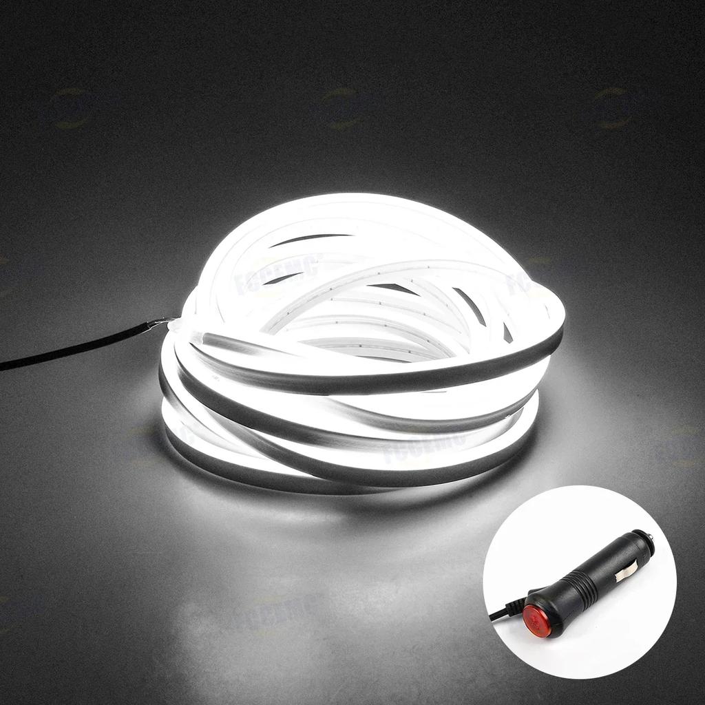 Modified LED Car Trunk Lighting Strip With Cigar Magnetic Induction 5 Meters Free-Cut Waterproof Soft Decorative Light Bar