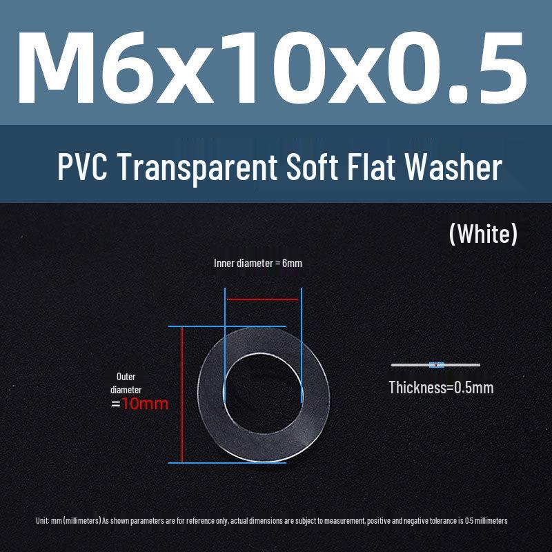 Yigu Transparent PVC Washer: Insulating Soft Rubber Gasket for Screws