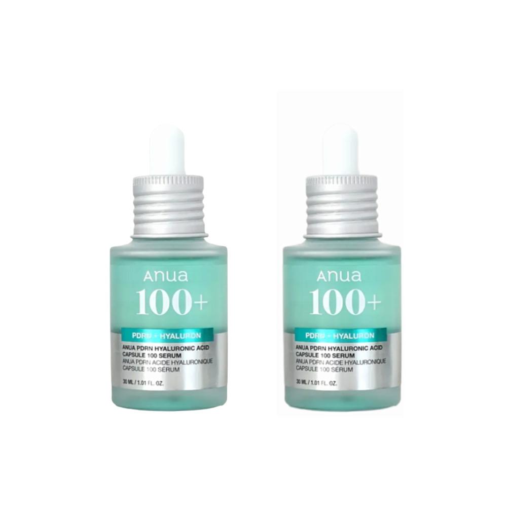 ANUA PDRN Hyaluronic Acid Capsule 100 Serum 30ml × 2pcs | Deep Hydration K-Beauty Double Set