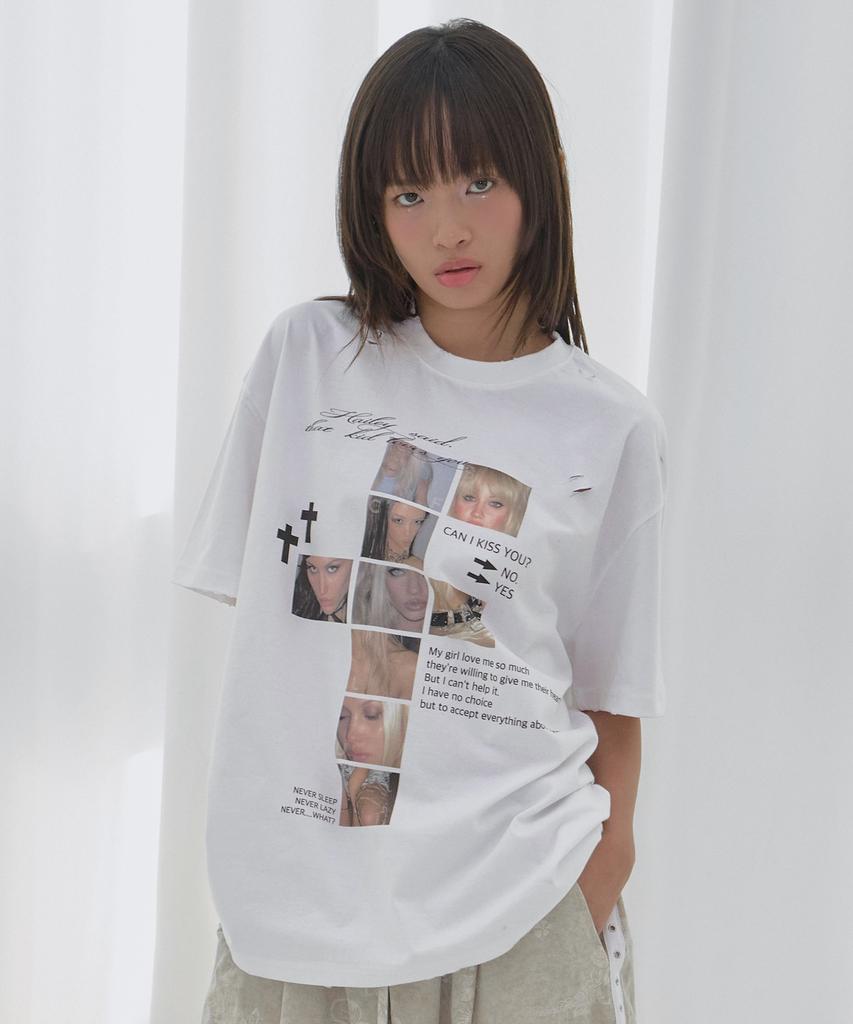 FANCY CLUB Damage Fearless Tee (White) F26Qb050