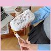 Cute Cartoon Print Pencil Case Lightweight Cotton Storage Bag Street Fashion Style