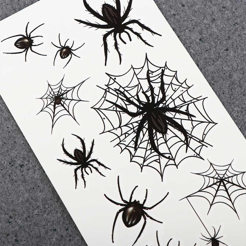 Scar Spider Design Waterproof Face Patch Body Art Stickers Temporary Tattoos Tattoo Stickers