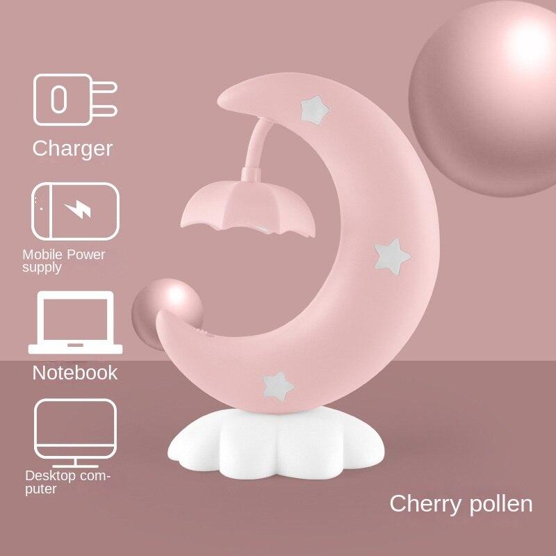 

Креативная небольшая настольная лампа для студентов, спальня в общежитии, прикроватная тумбочка, лунный ночник, перезаряжаемый светодиодный светильник 4.2v