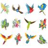 12 Pcs Tropical Birds Honeycomb Hanging Parrot Paper Cutouts Hawaiian Summer Beach Luau Party Hanging Decorations Tiki Bar Party Supplies Safari