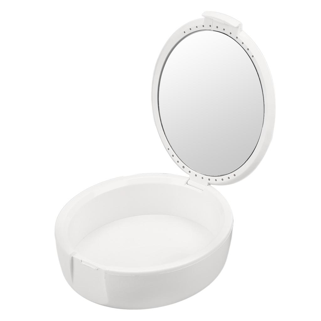 Denture Case Eco Friendly Durable PP Safe Odorless Lightweight Portable Denture Cup for Denture The Elderly White