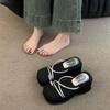 Internet celebrity beautiful set of cool toe slippers women's 2025 new summer wear fashion high sense slope heel thick bottom one-word