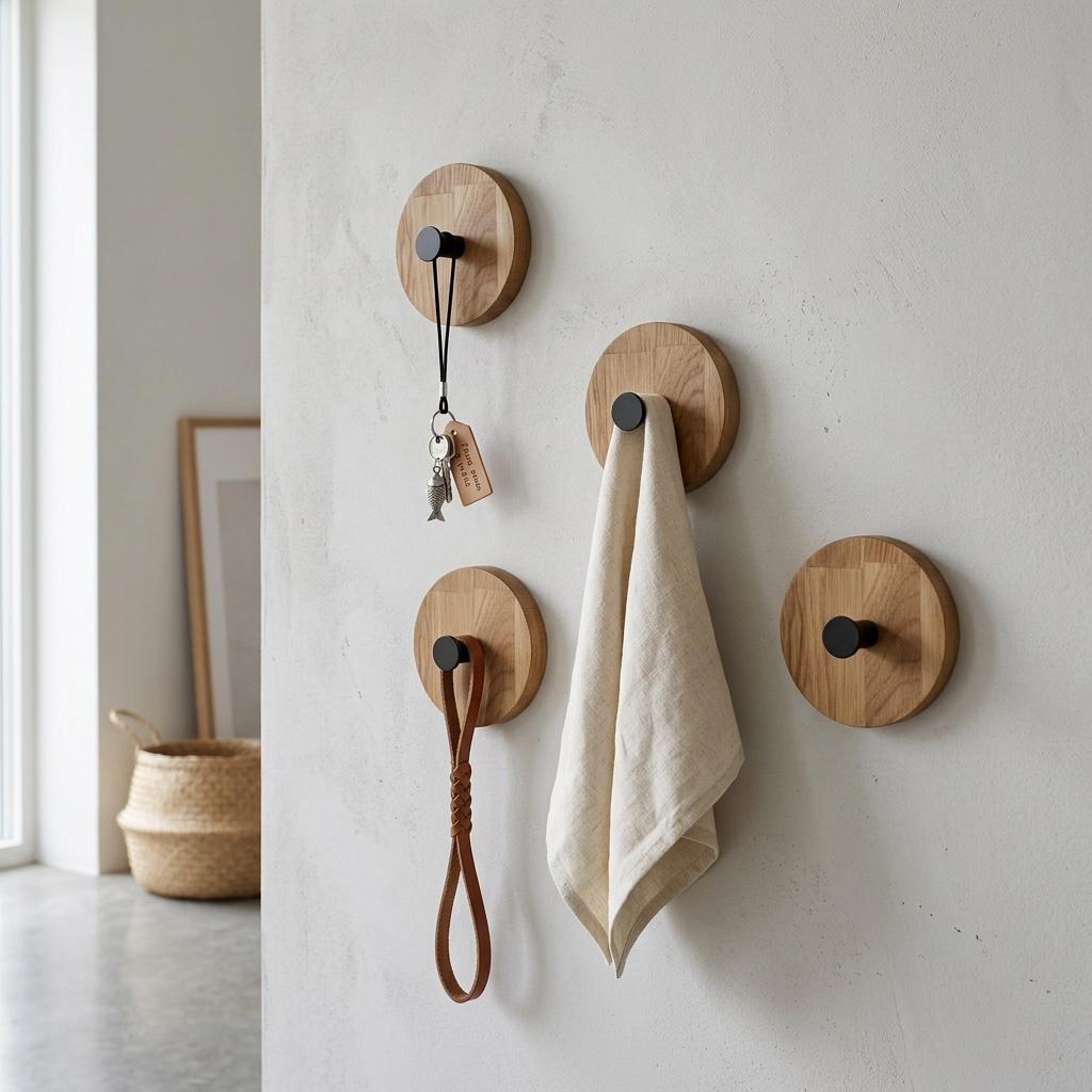 Wall Clothes Hanger, Ring, 3 Pieces