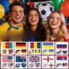 10 Stück Neue Weltcup-Flaggen-Tattoo-Aufkleber Fußballspiel Spiele Tattoo-Aufkleber Make-up Gesichtsaufkleber