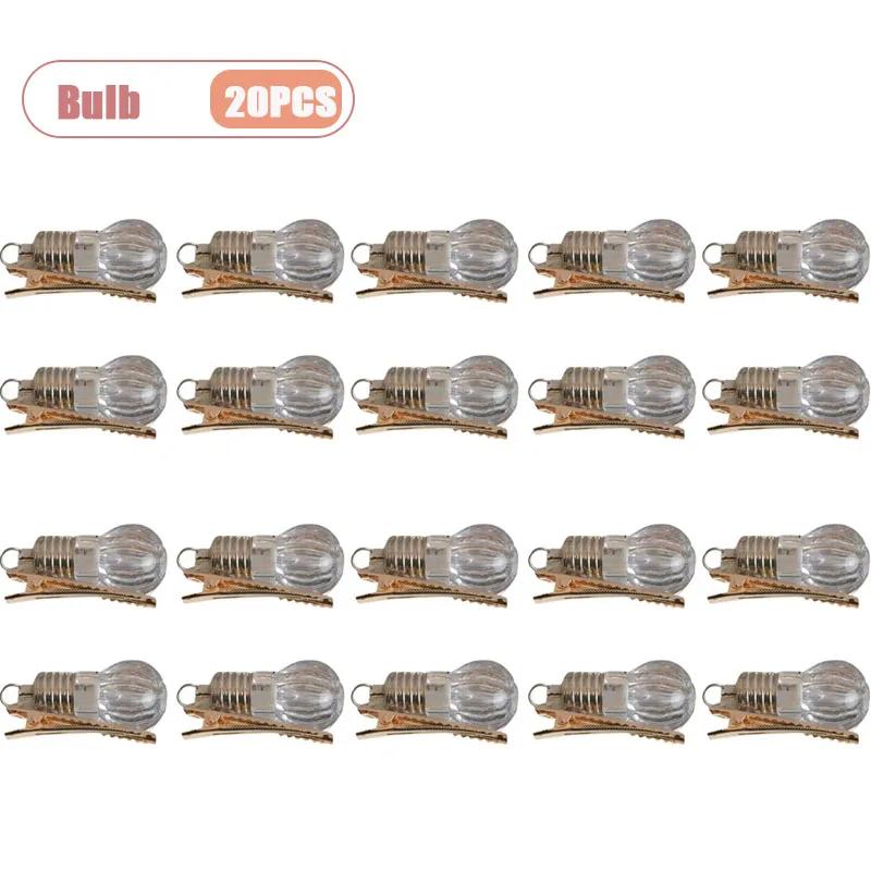 Funny LED Light Bulb Hair Clip Glow-in-the-Dark Hairpin for Women Unique Flashing Bangs Clipper Fun Hair Accessory for Events