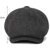 HT5030 Berets Thick Warm Winter Caps for Men Women Vintage Wool Beret Hat Male Female Adjustable Flat Cap Octagonal Beret Caps