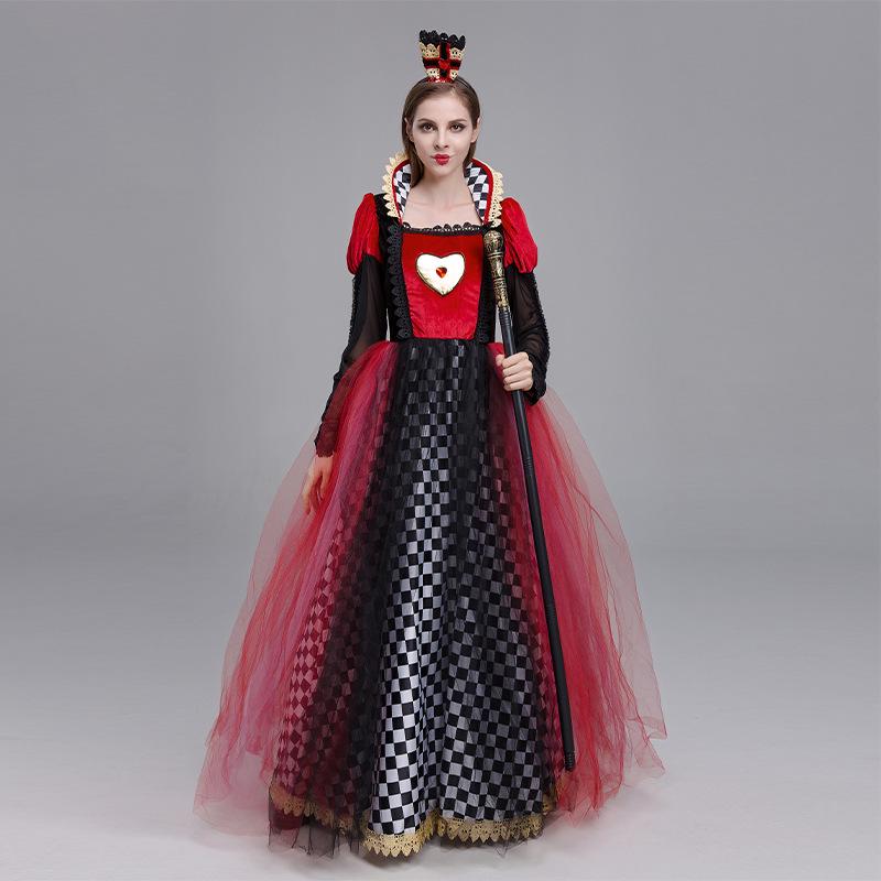 Costume Cosplay Halloween 2025 Alice nel Paese delle Meraviglie Regina di Cuori