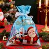 30 Stück Weihnachten Kordelzug Geschenktüte Neujahr Große Süßigkeiten Keks Verpackungsbeutel Navidad Weihnachten Heimparty Dekoration