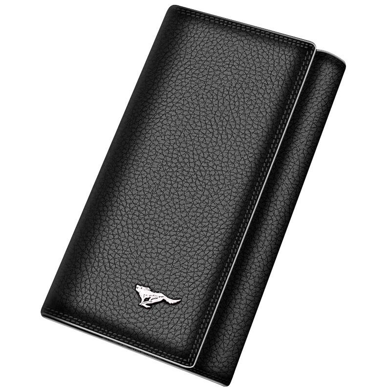 Кожаный держатель для автомобильных ключей и кошелек для карт мужской Qipilang