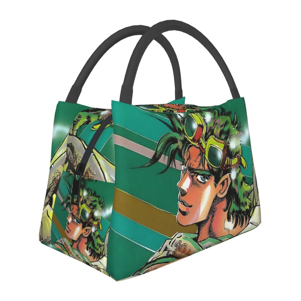 Jojo Bizarre Adventure Joseph Joestar Anime Lunch Bag Storage Food Boxes Container Cooler Thermal Lunch Box Tote