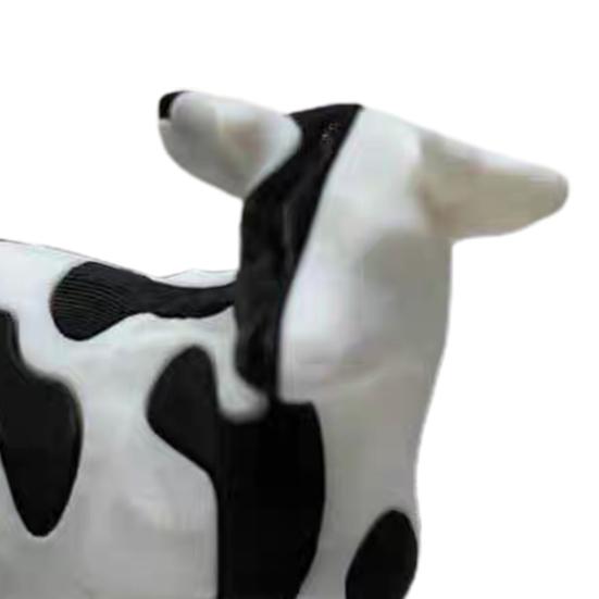 3D Printed Cow Ornament Pass Through Fidget Toy Pass-through Black And White Cow Sculpture for Stress Anxiety Relief