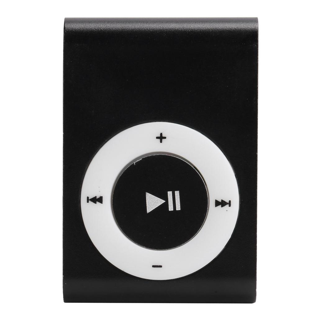 Portable Digital Music Media Player MiniMP3 BackClip Player with Earphone and USB Cable(Noir )