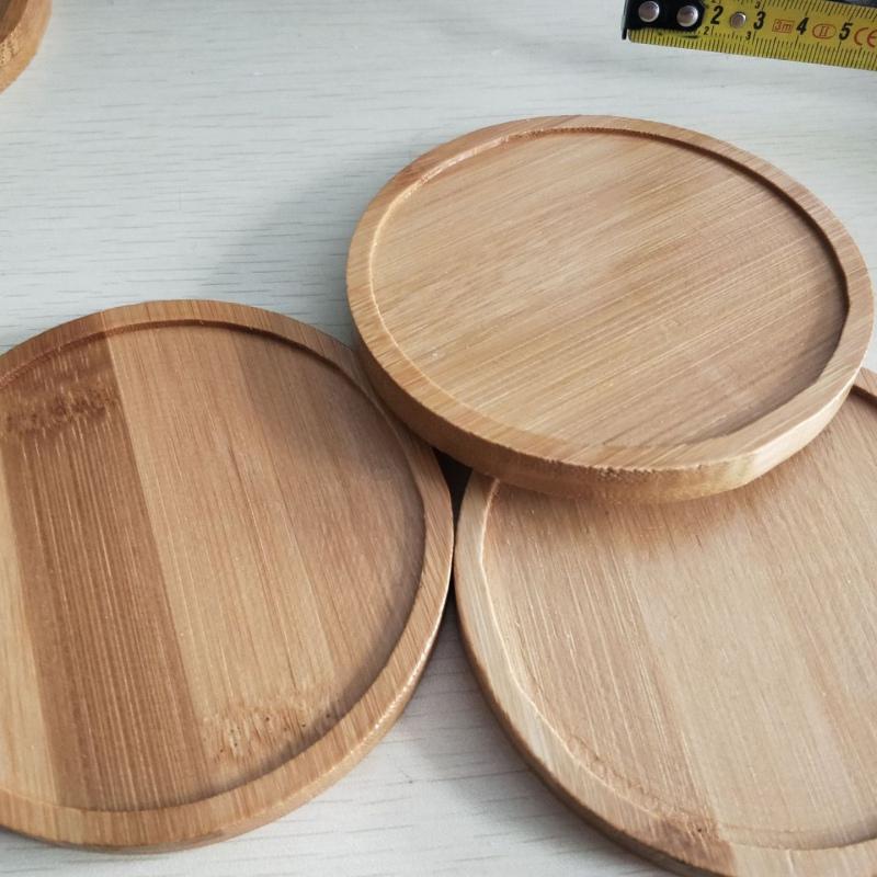 1Pc Bamboo Tea Coffee Cup Pad Placemats Decor Walnut Beech Wood Coasters Durable Heat Resistant Square Drink Mat Bowl Teapot Pad