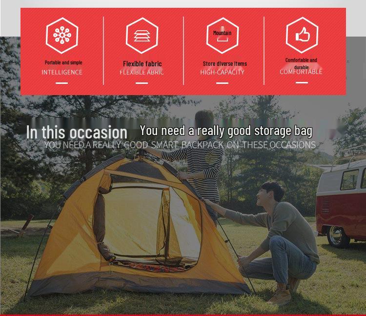 Large Outdoor Tote for Camping Gear: Includes Peg Storage, Tarp, Tent Pegs, and Hammer Kit
