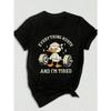 Flirla New Casual And Fashionable Fitness Duck-Printed Slim-Fitting Knitted Pullovers And Short-Sleeved Women's T-Shirts