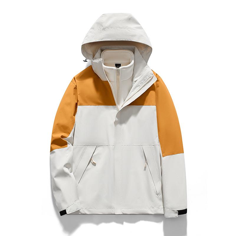 New Outdoor Hiking Trip Outdoor Clothing 3-in-1 Hardshell Jacket Men's Coat Single-layer Jacket Men's and Women's