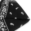 Trifong Bandana Black Adult Bandana Paisley Pattern 100% Cotton Handkerchief Stylish Bandana Cap Cotton Bandana Men's Women's Unisex 55cm X 55cm