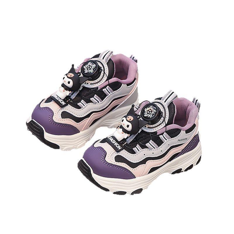 Spring and Autumn New Running Girls Fashionable Versatile Cartoon Comfortable Soft Sole Sports Shoes