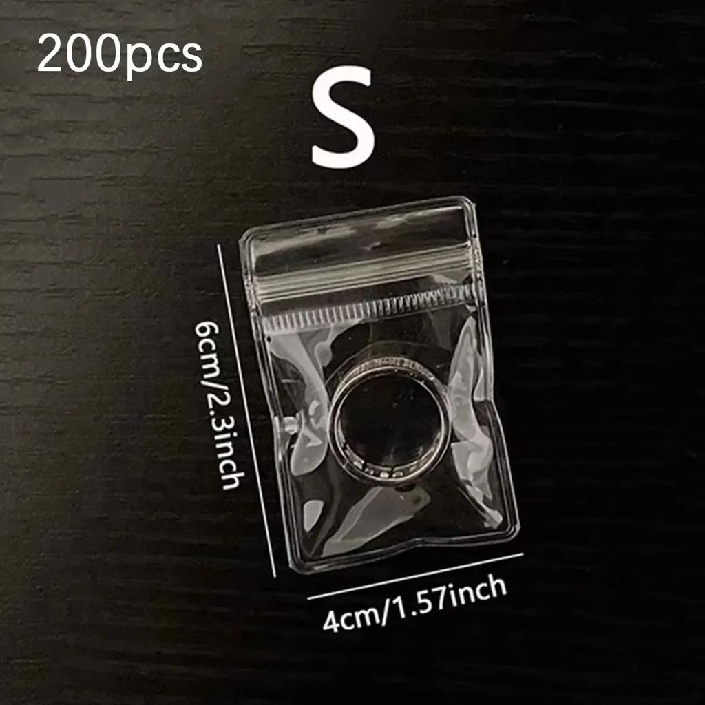 50/100/200 szt. - Przezroczyste woreczki PVC na biżuterię Torba do przechowywania na zamek błyskawiczny na kolczyki naszyjniki biżuterię Woreczki do pakowania ekspozycyjnego zapobiegające utlenianiu