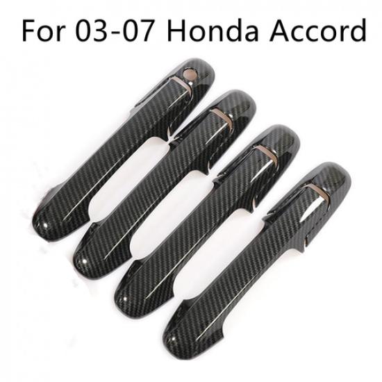 For Honda Accord 2003-2007 Carbon Fiber Car Side Door Handle Covers Trims