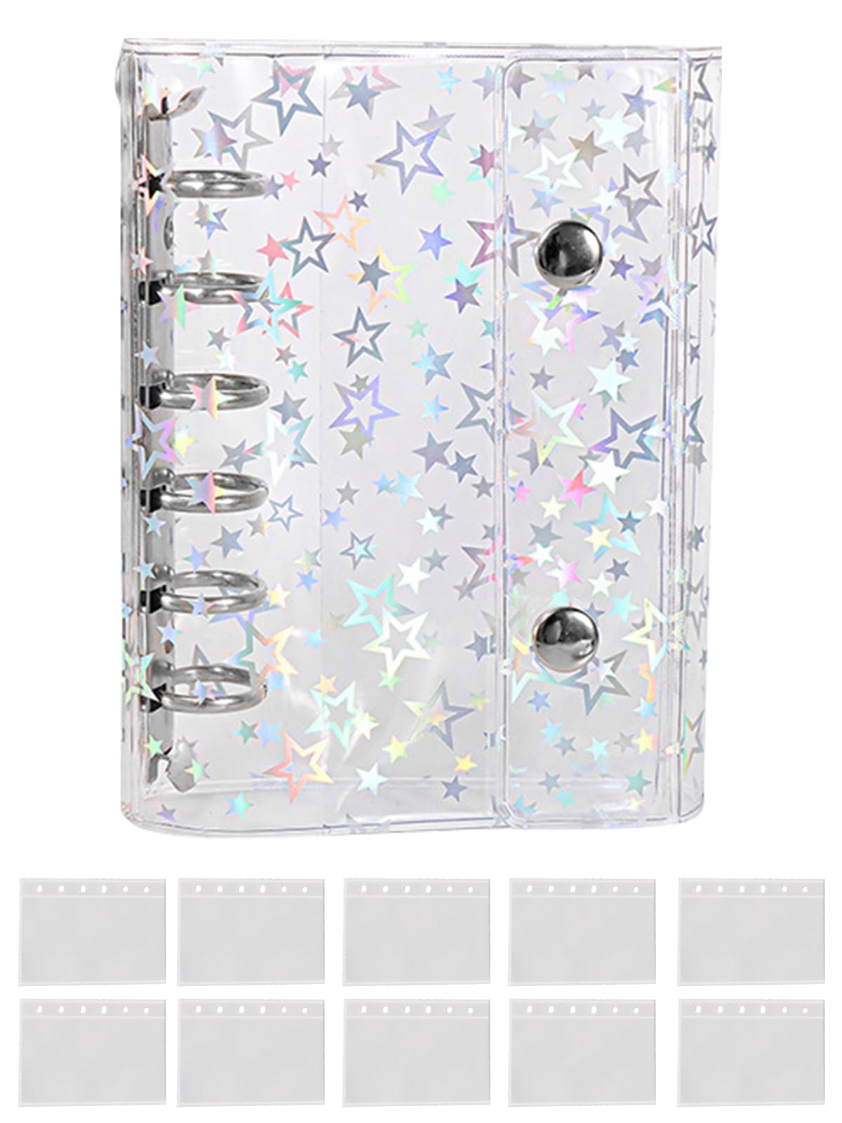 

Прозрачный альбом для наклеек Mocasa для A7, съемные наклейки, любимый предмет, звезды, девочки, размер, переплет, хранение, (Голографический узор)