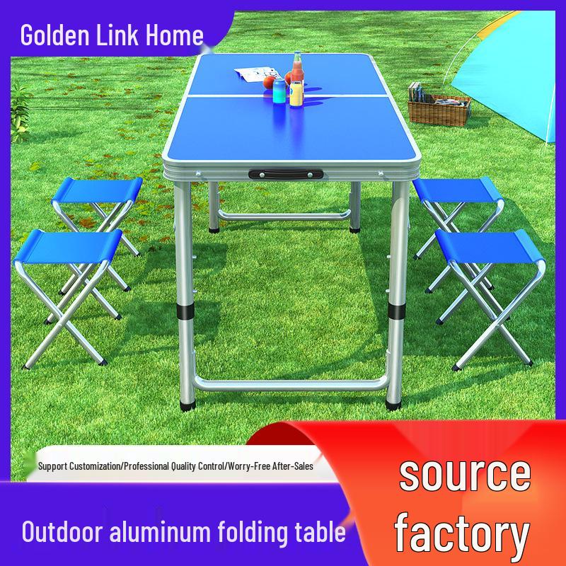 Portable Aluminum Folding Table - Multifunctional Dining, Study, or Outdoor Use